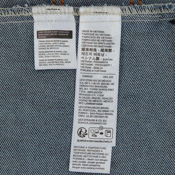 Levi's Mens Trucker Jacket Dark Wash Denim Blue XXL Jean Coat - Picture 11 of 16